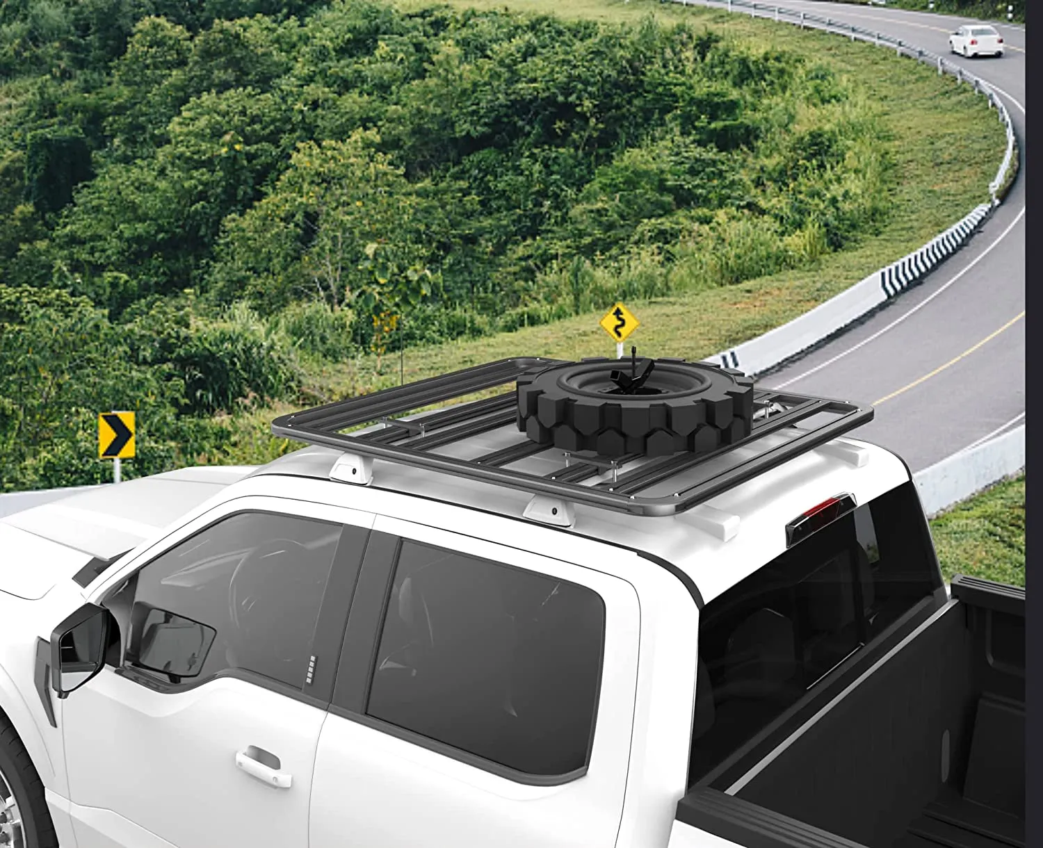 Universal Spare Tire Carrier for Roof Rack